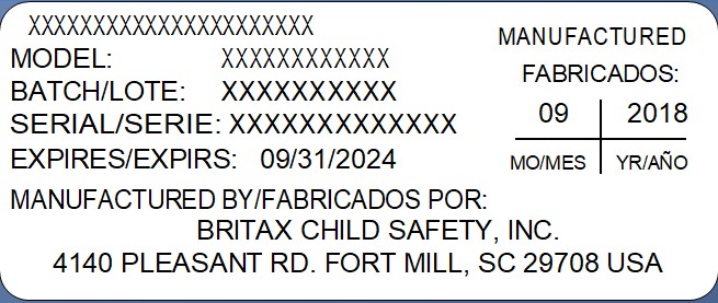 britax expiration date in manual