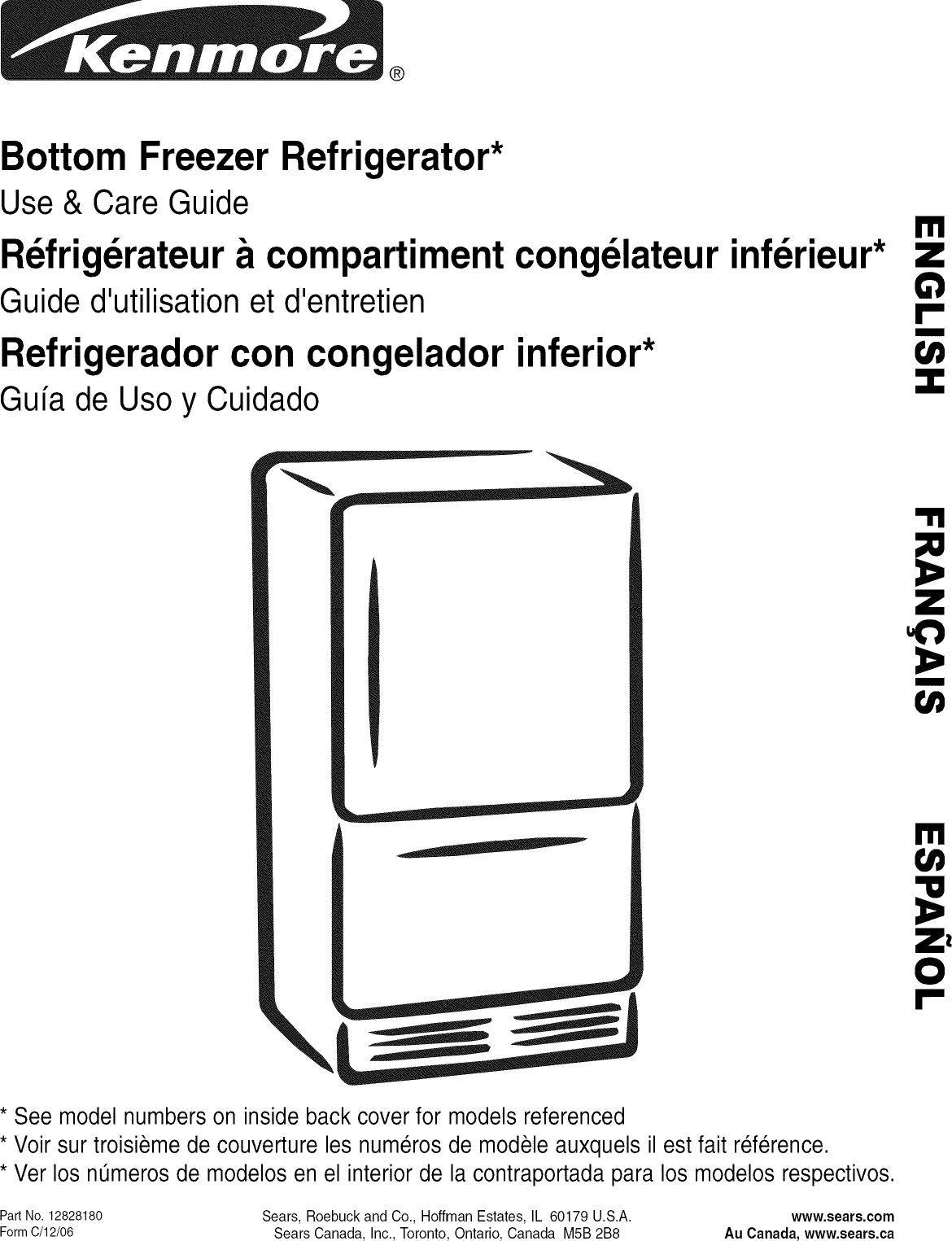 kenmore fridge 596.78333800 operation manual