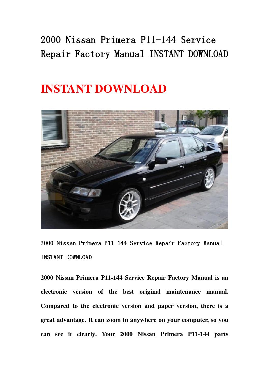 nissan primera p11 manual pdf