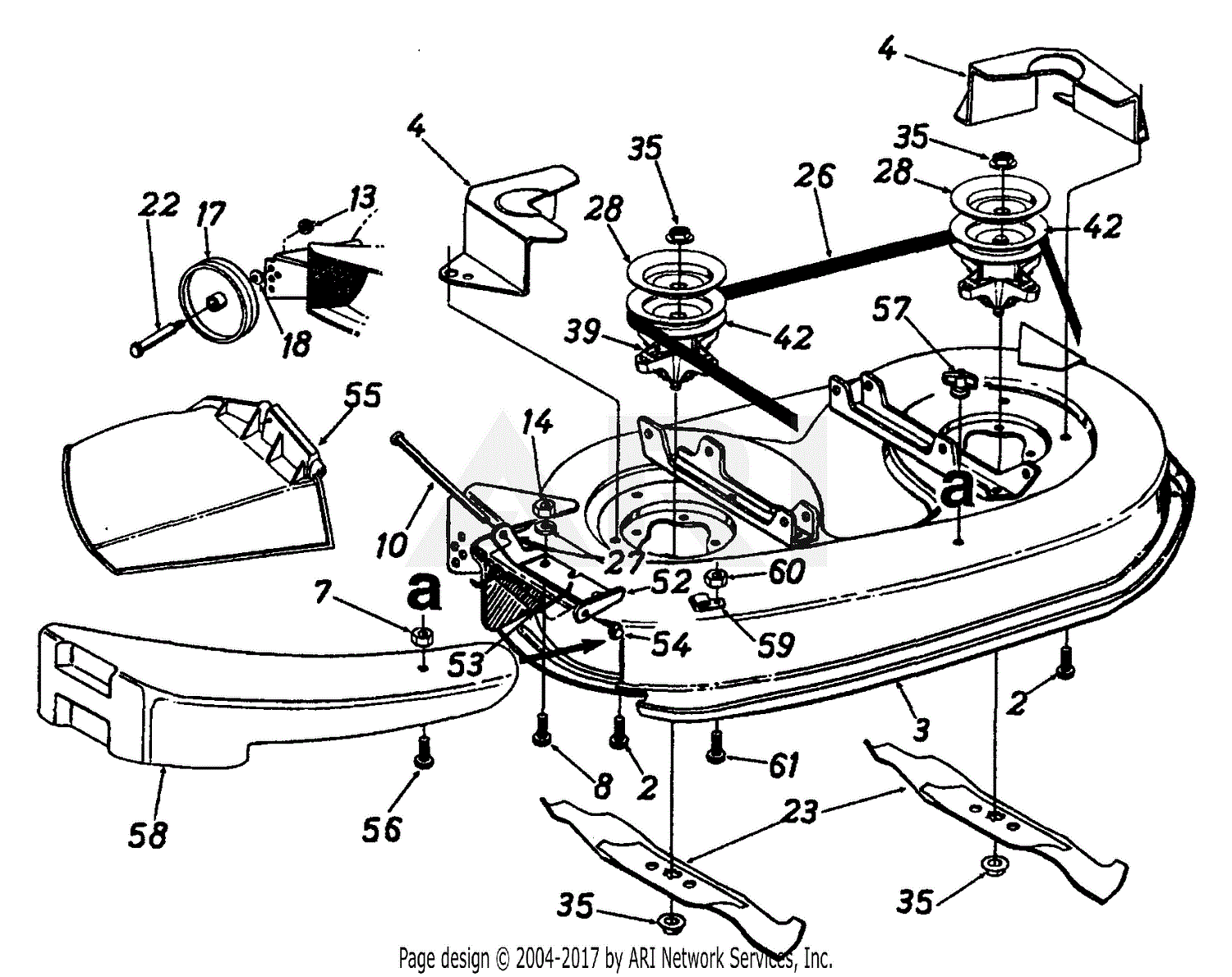 bolens 1050 mower deck installation manual