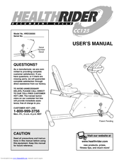 healthrider exercise bike cc125 manual