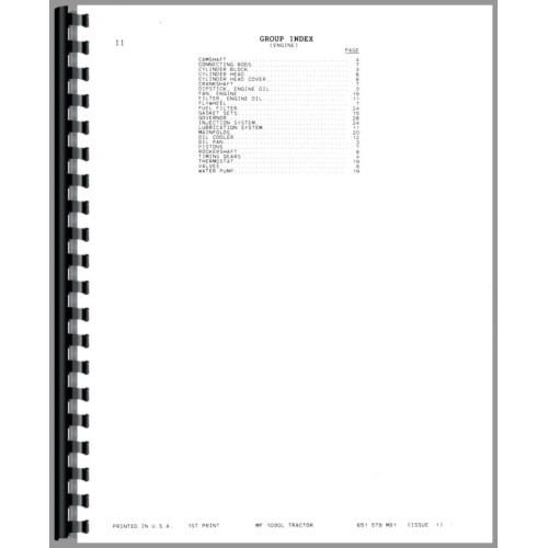 massey-ferguson 165 tractor parts manual