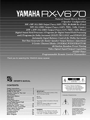 yamaha receiver htr-5890 manual