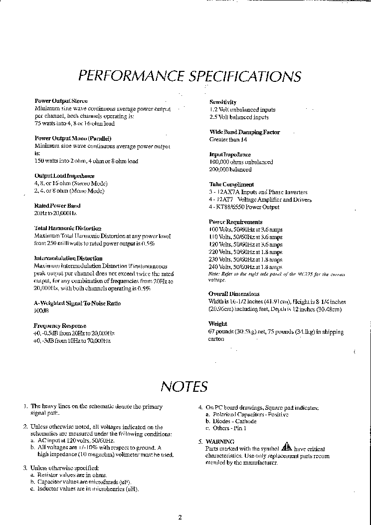 mcintosh mc-275 mk6 service manual