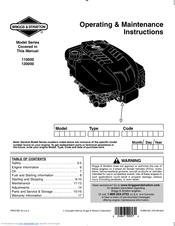 briggs and stratton quantum 5.0 operators manual