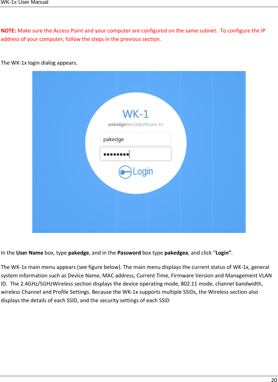 pakedge wk-1 user manual