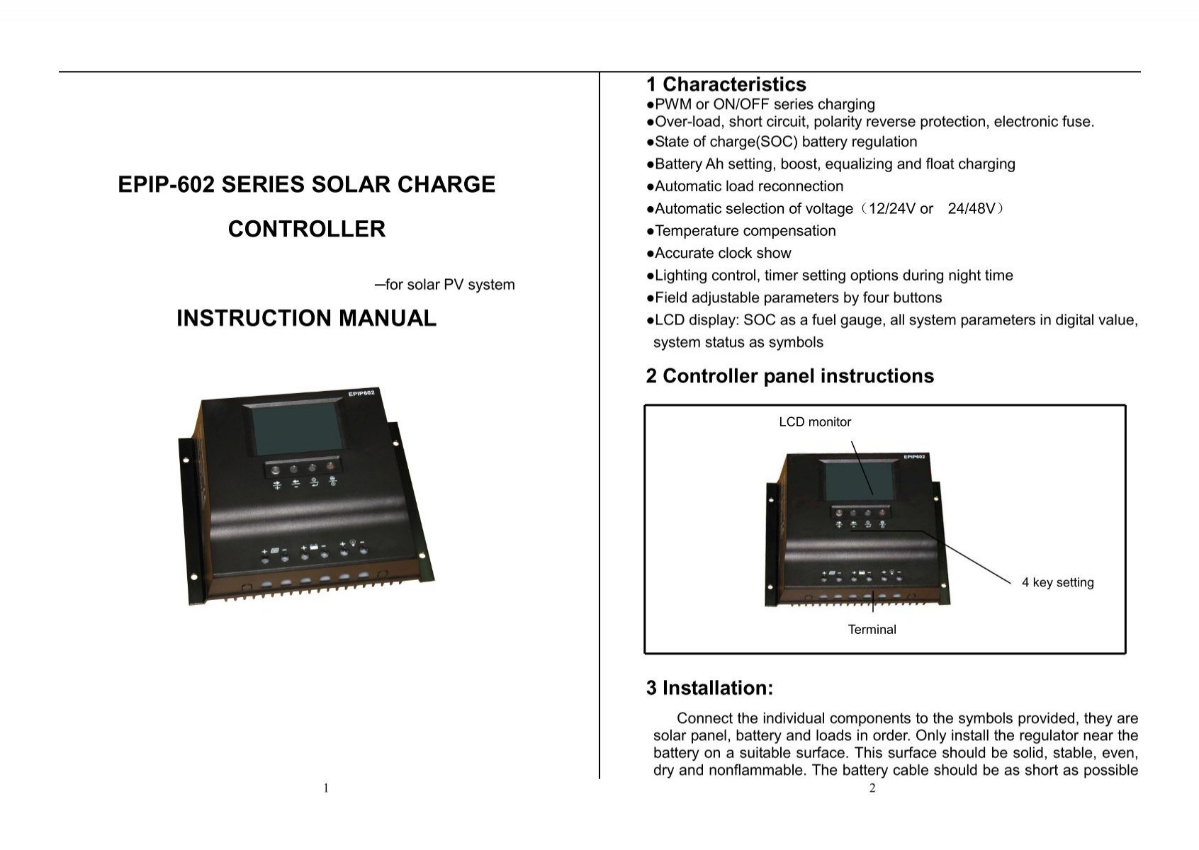 pwm5 solar charge controller manual