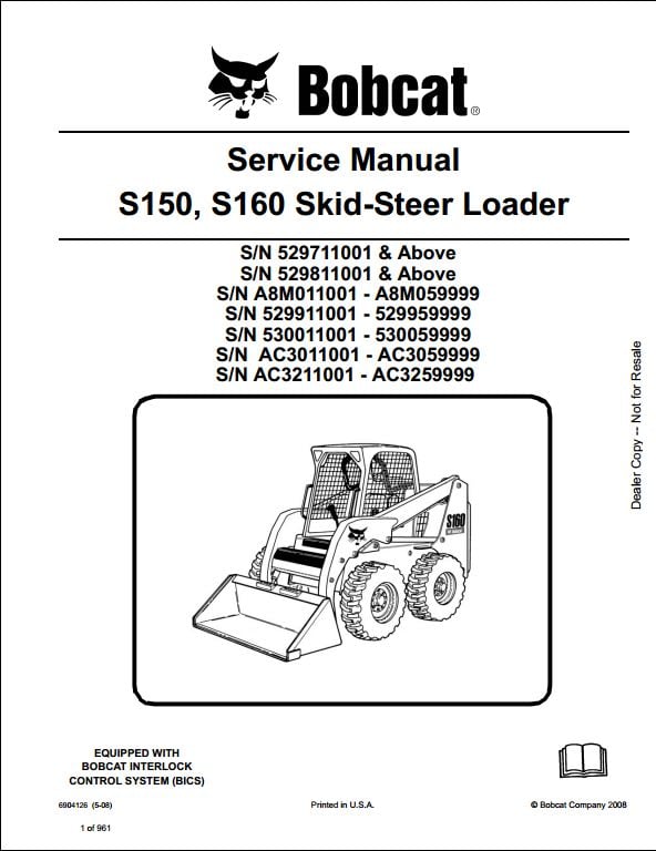 bobcat s150 service manual download