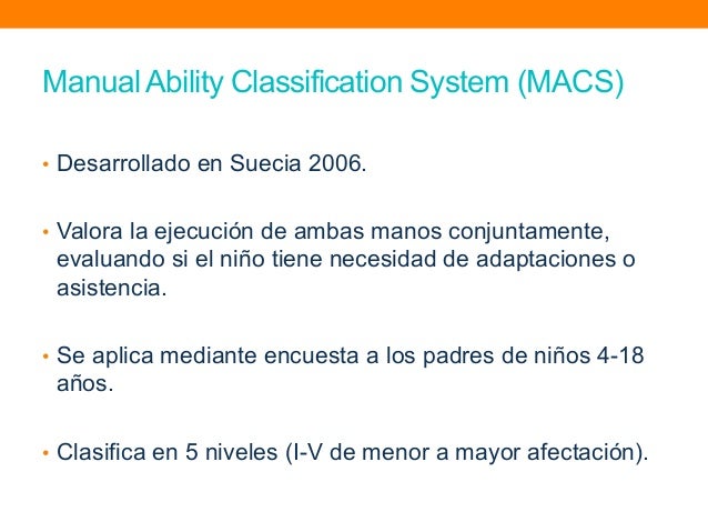 macs manual ability classification system level