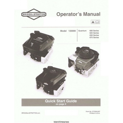 briggs and stratton quantum 5.0 operators manual