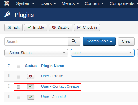 joomla list plugin that need to be manually updated