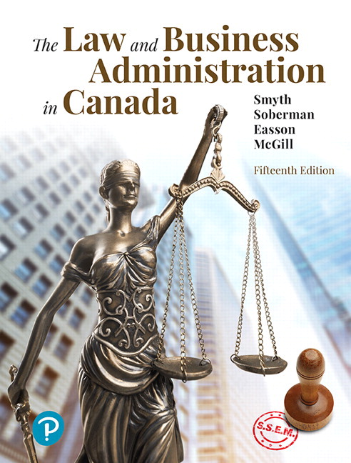 solutions manual contemporary canadian businss law