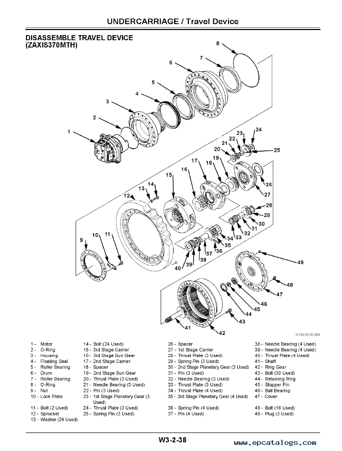 hitachi 330 zaxis lc 2003 service manual