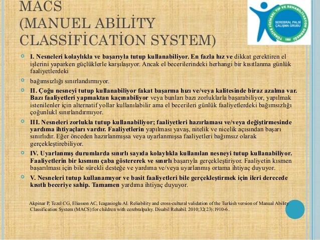 macs manual ability classification system level