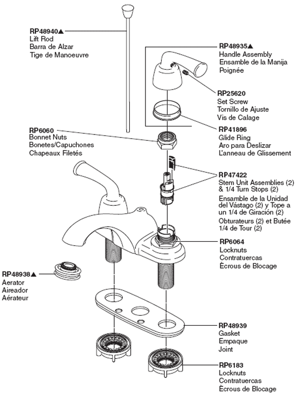 metropolitan single handle tub faucet manual