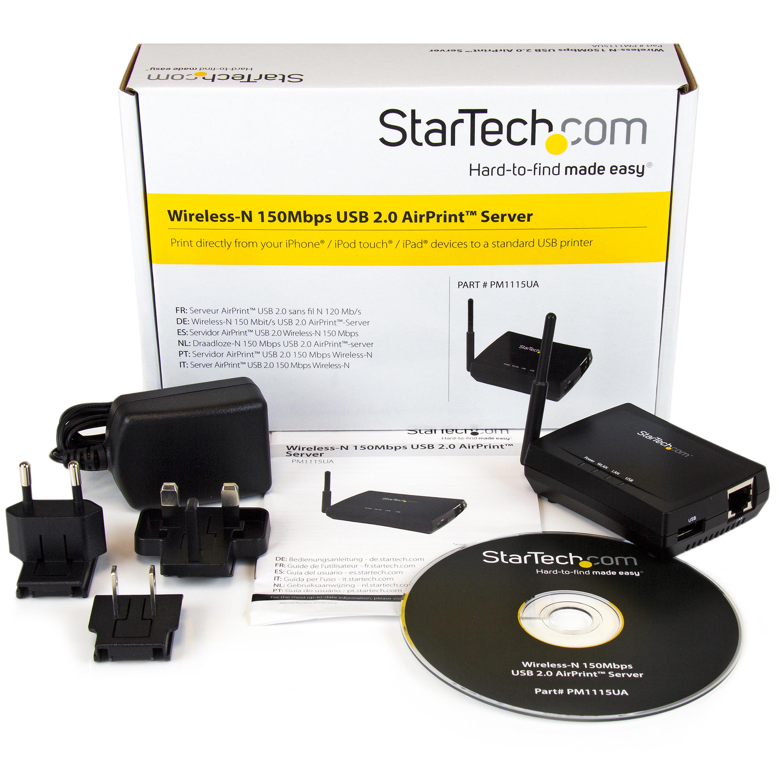 startech wired print server manual