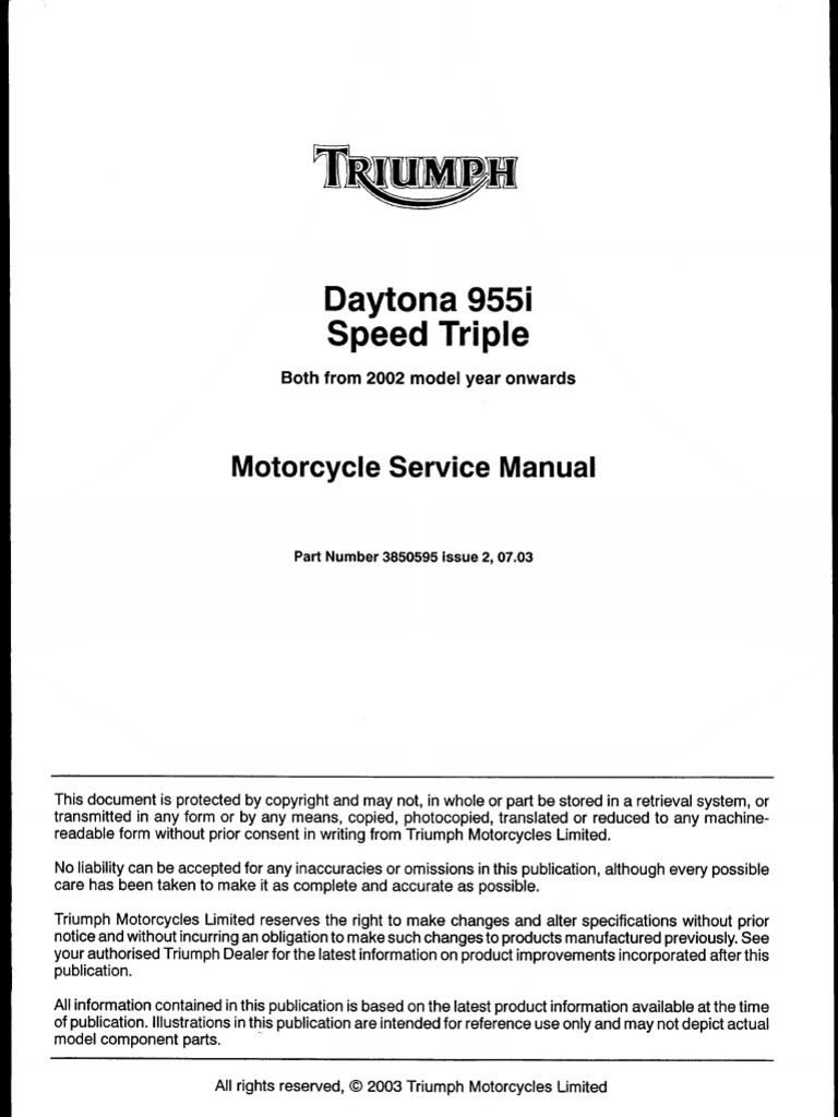 triumph daytona 955i service manual download