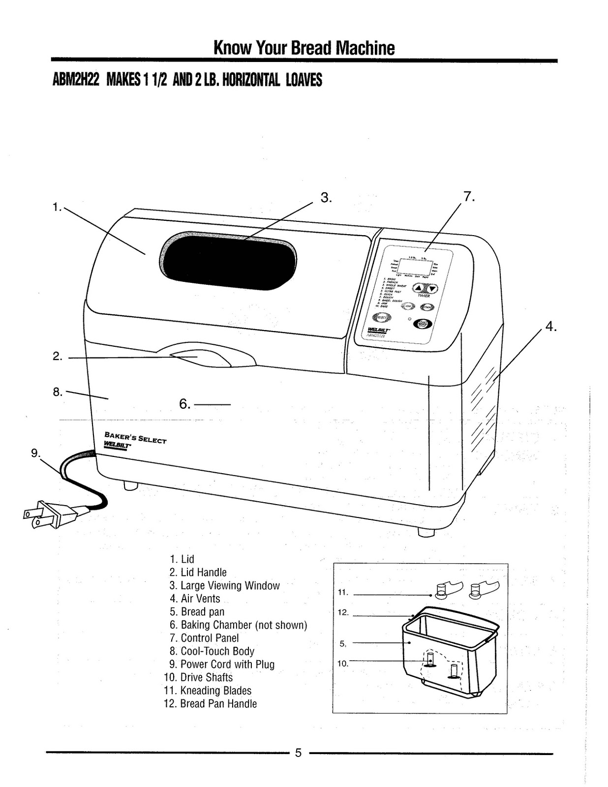 welbilt bread machine manual abm2h60